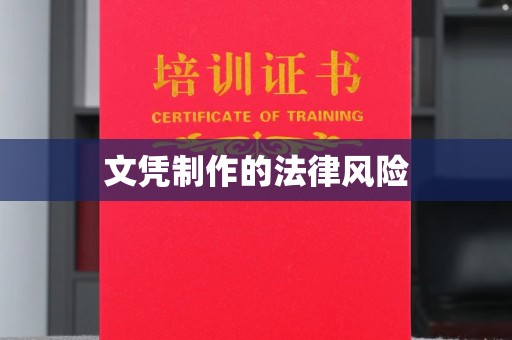 项城文凭制作的法律风险
